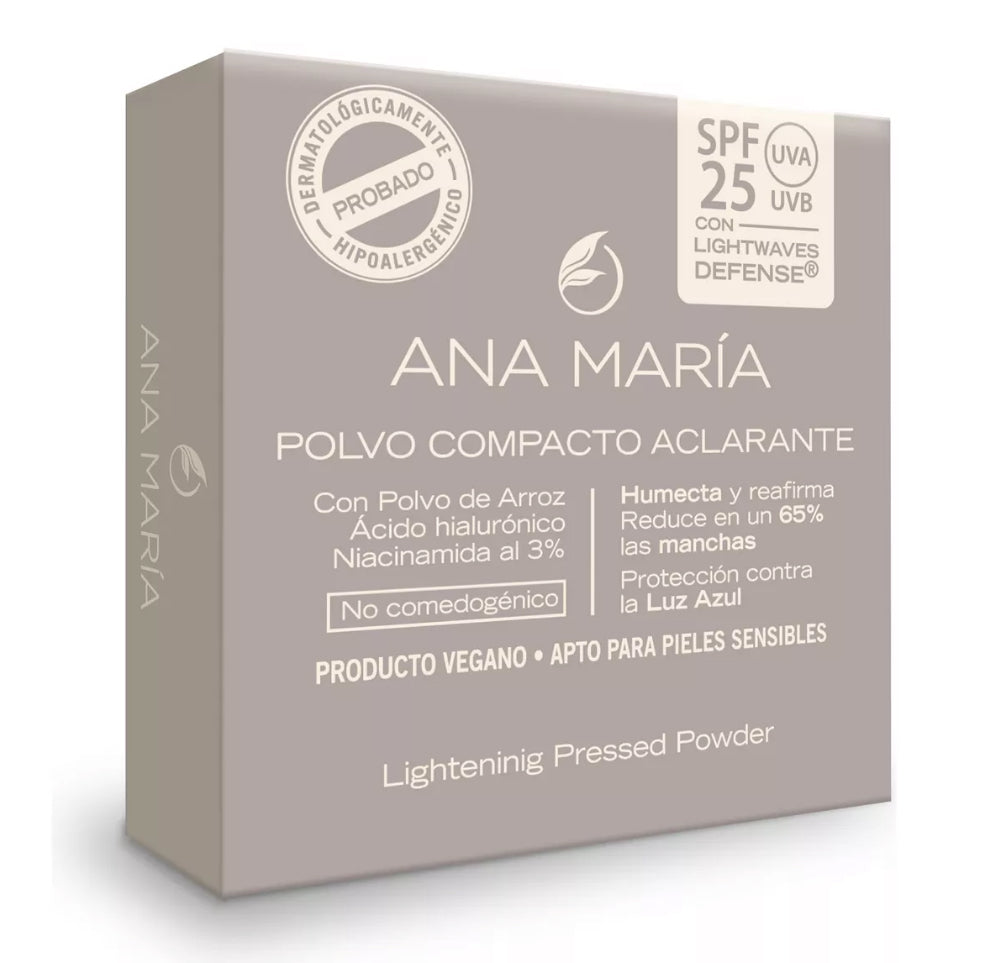 ANA MARÍA Compact Face Powder SPF 20 – Rice Powder & Hyaluronic Acid