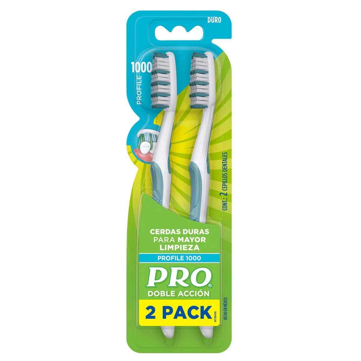 PRO Double Action Toothbrush 1000 – Hard Bristles