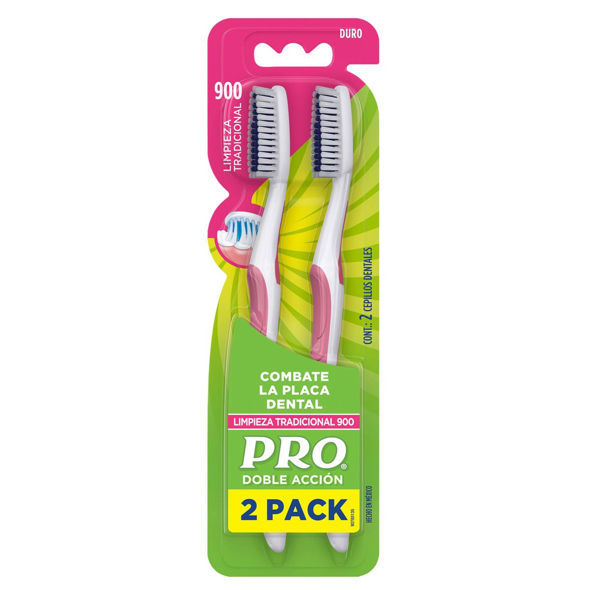 PRO Double Action Toothbrush 1000 – Hard Bristles