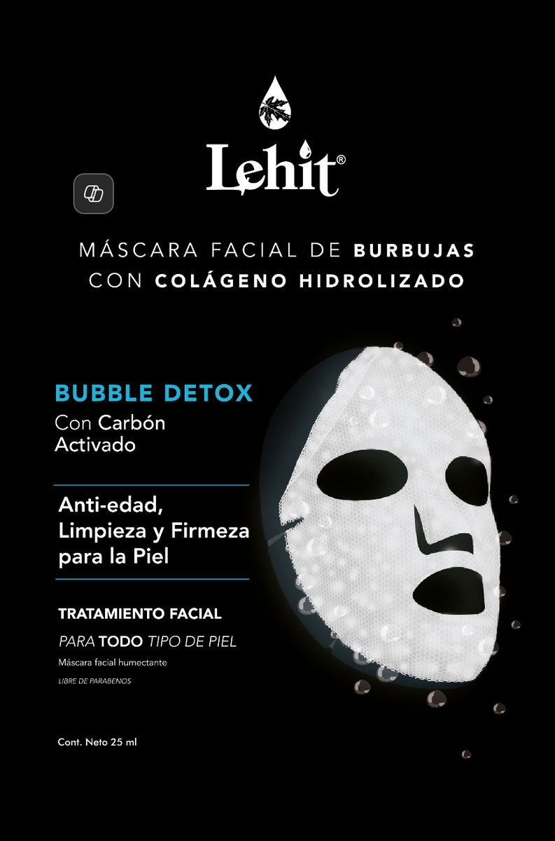 Bubble Facial Mask with Collagen & Charcoal – Hydrating Formula