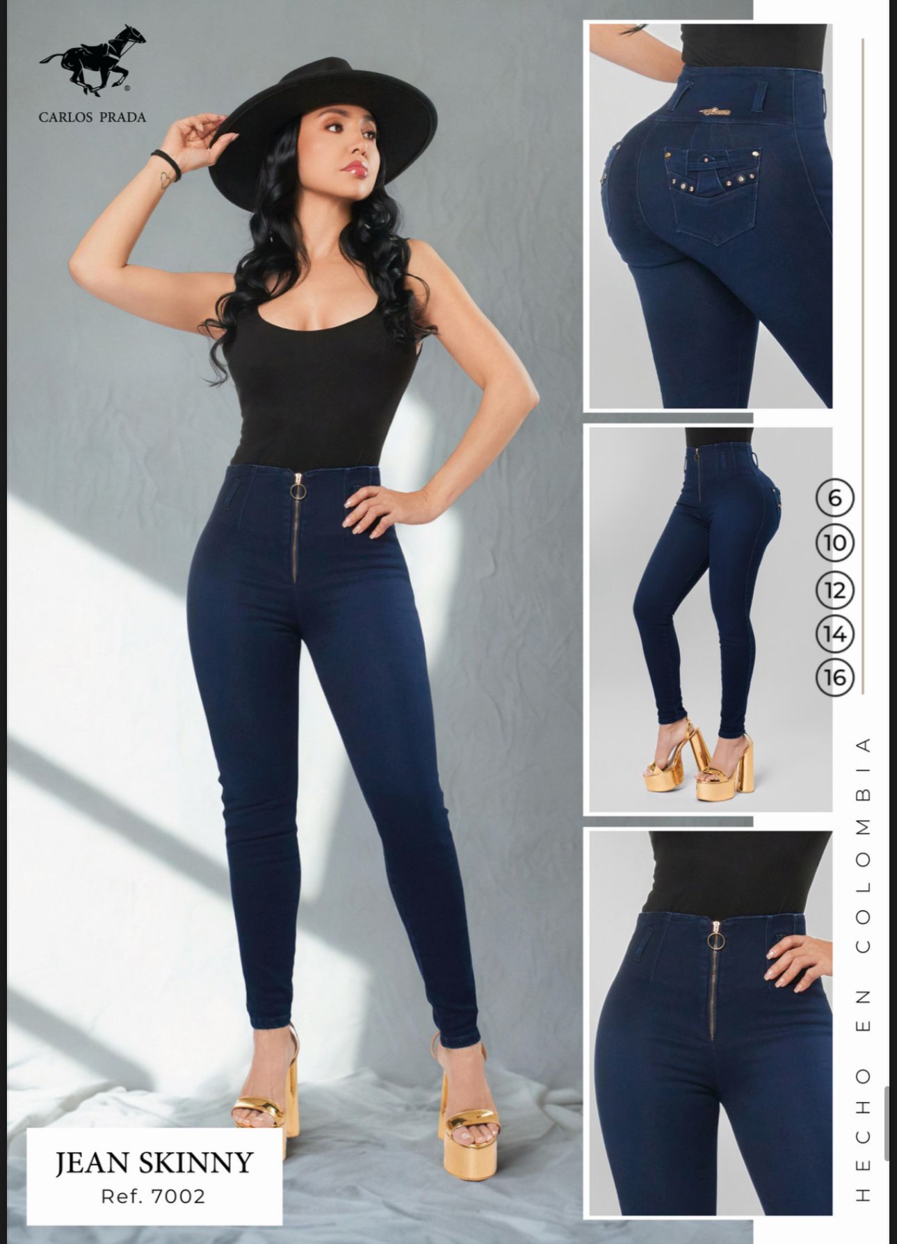 Colombian High-Waisted Jeans Ref. 7002 – Sculpting Fit
