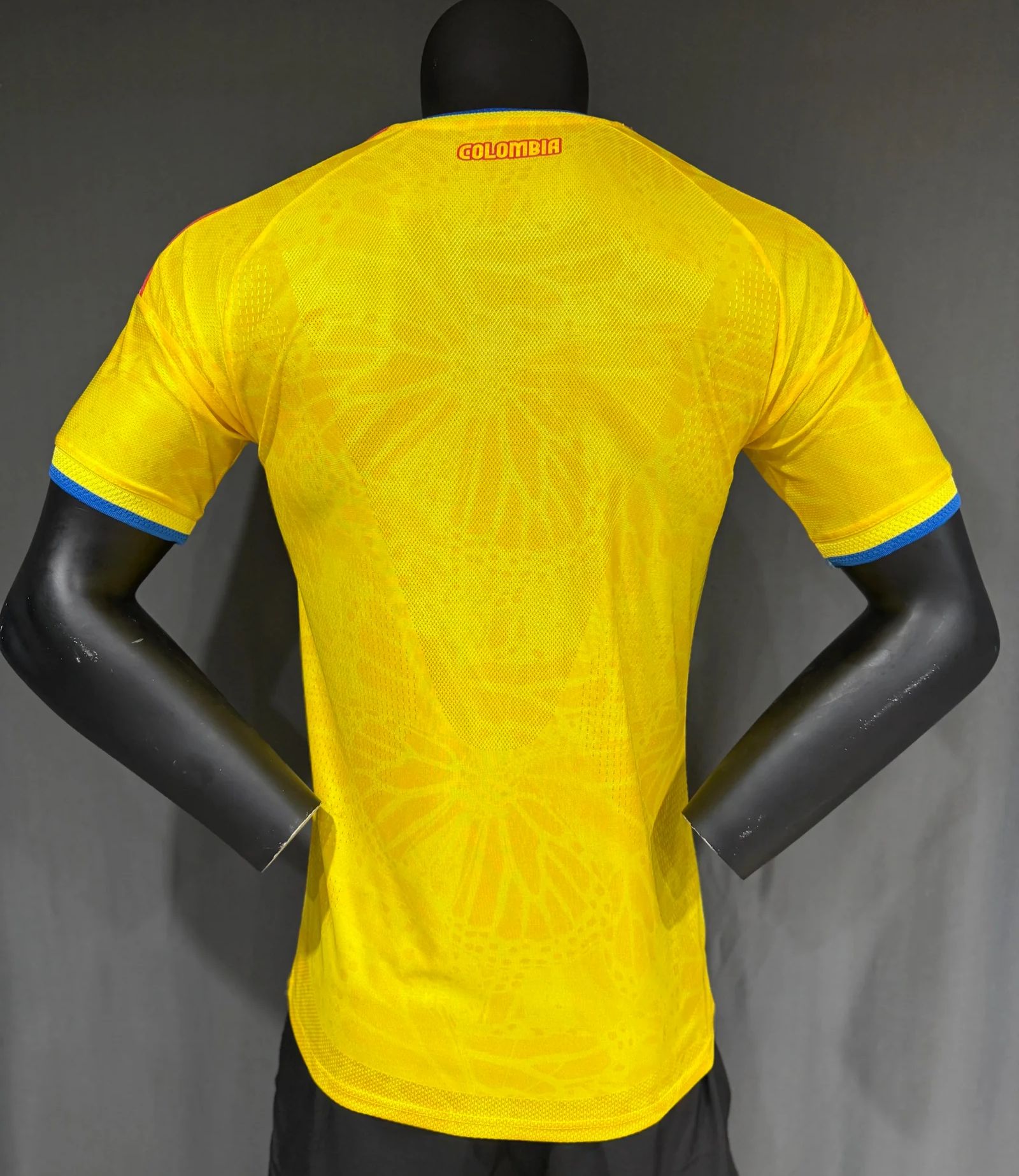 Colombia Yellow Soccer Jersey – Player Version Short Sleeve