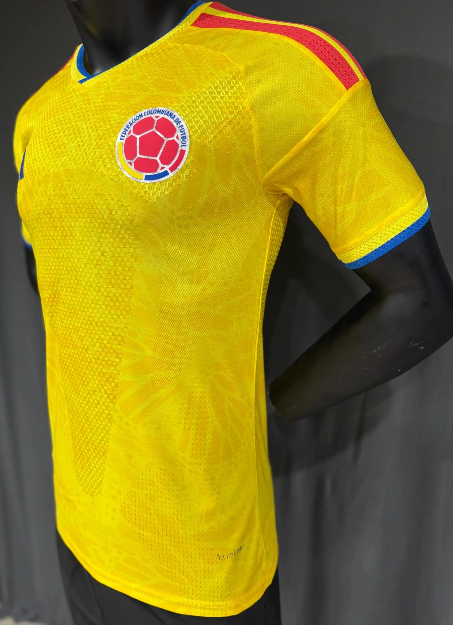 Colombia Yellow Soccer Jersey – Player Version Short Sleeve