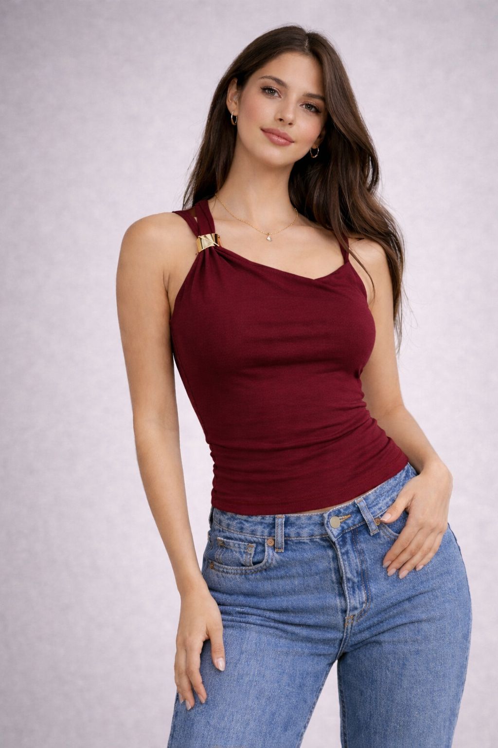 Colombian Style One Shoulder Top Stretch Fit