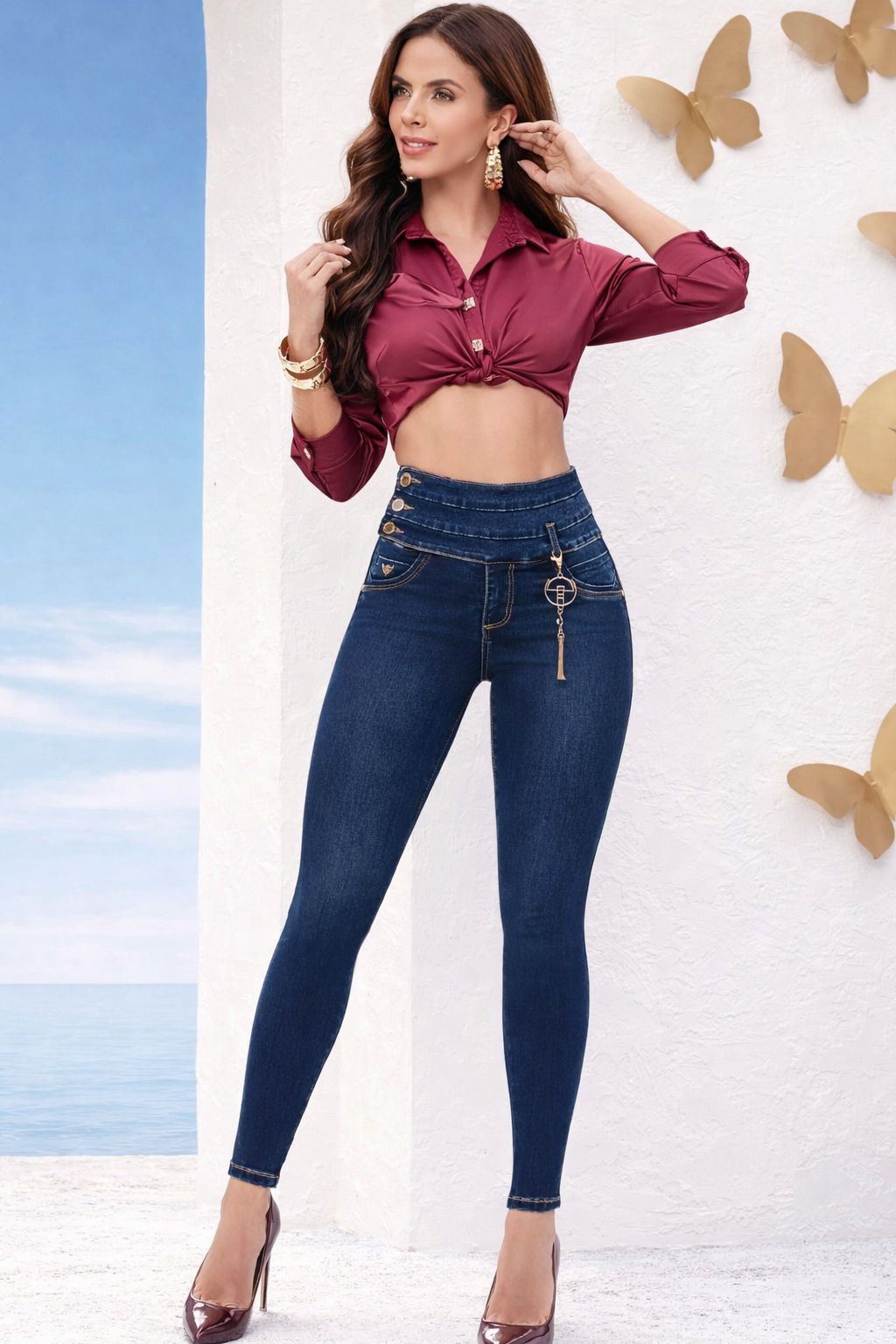 Colombian Skinny Jeans Ref 1635 High Waist Ultra Stretch Premium Denim