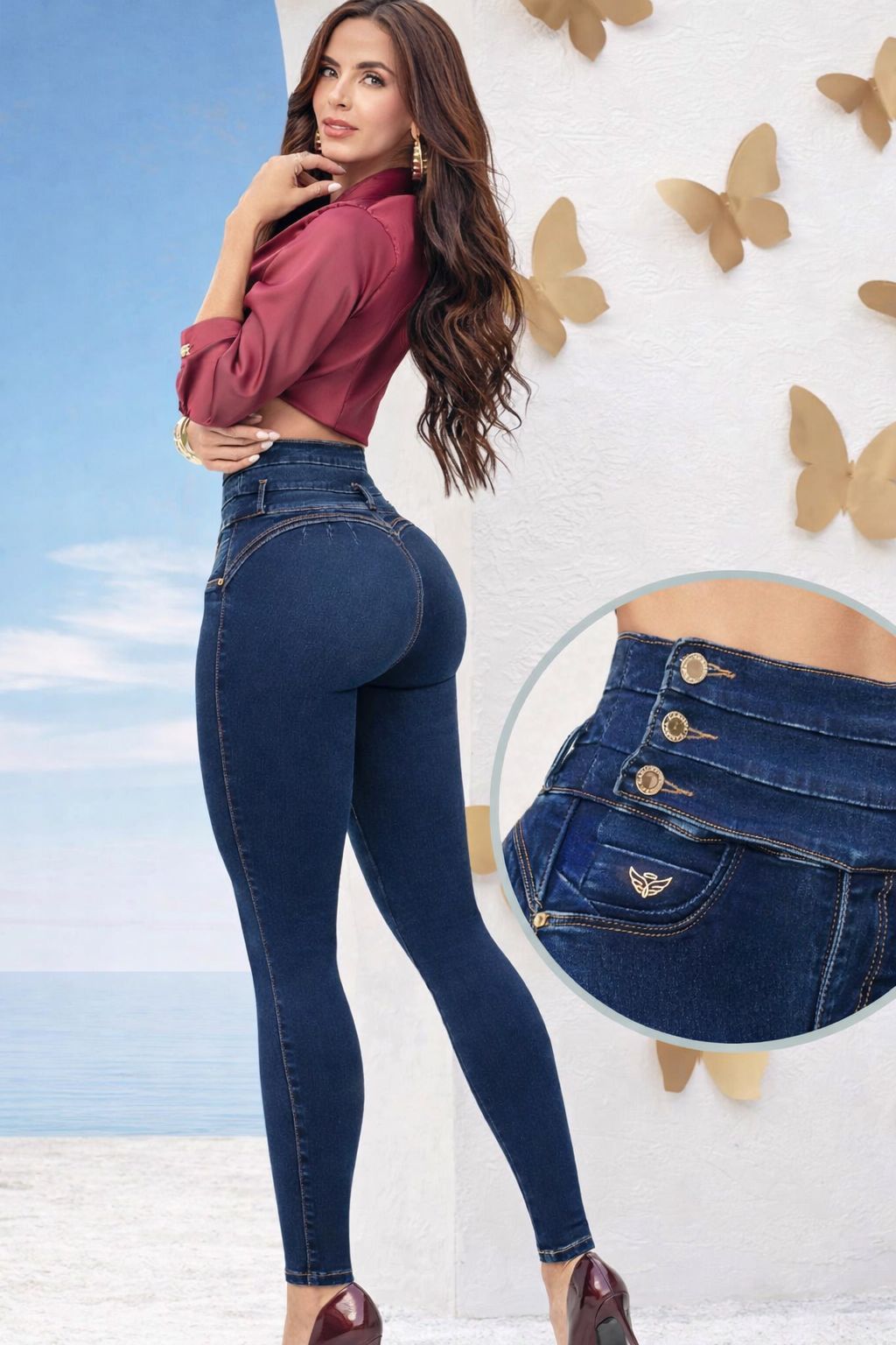 Colombian Skinny Jeans Ref 1635 High Waist Ultra Stretch Premium Denim