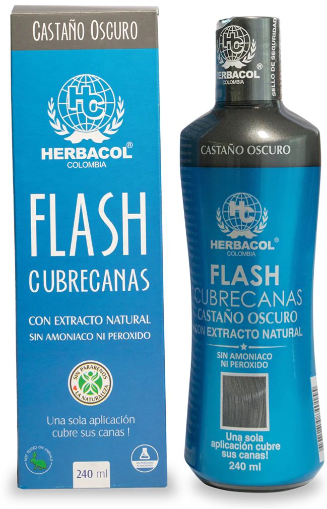 Colombian Hair Cream Herbacol Flash Dark Brown Hair Color 240 ml