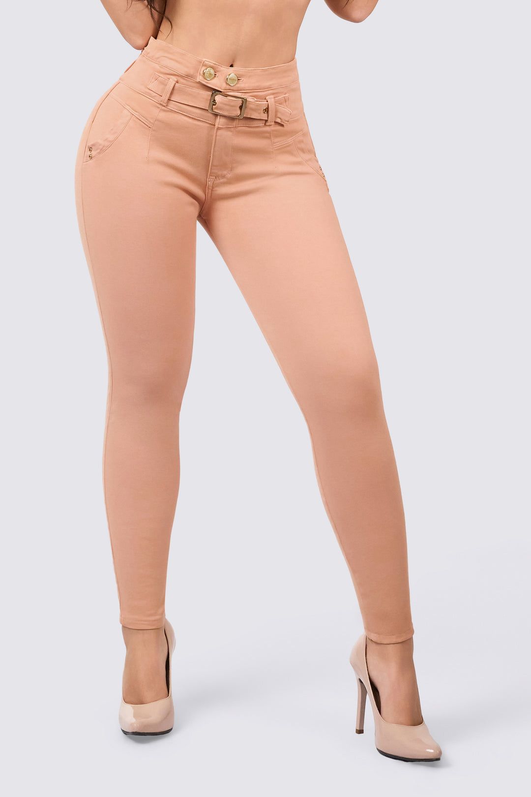 Colombian Skinny Jeans Push Up – High Waisted Peach Skin Stretch Ref 7093
