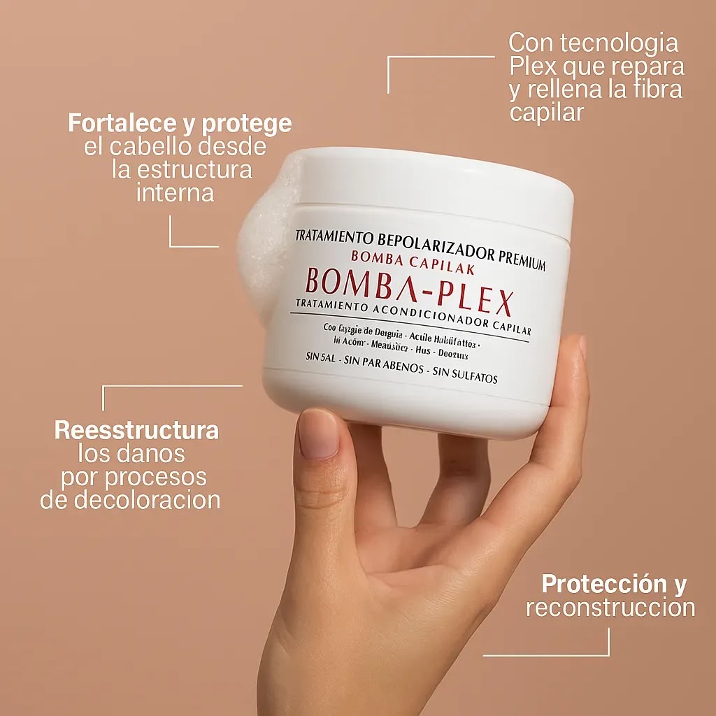 Lehit Bomba-Plex Hair Conditioning Treatment 300g | Hyaluronic Acid, Aloe Vera &amp; Botanical Ingredients