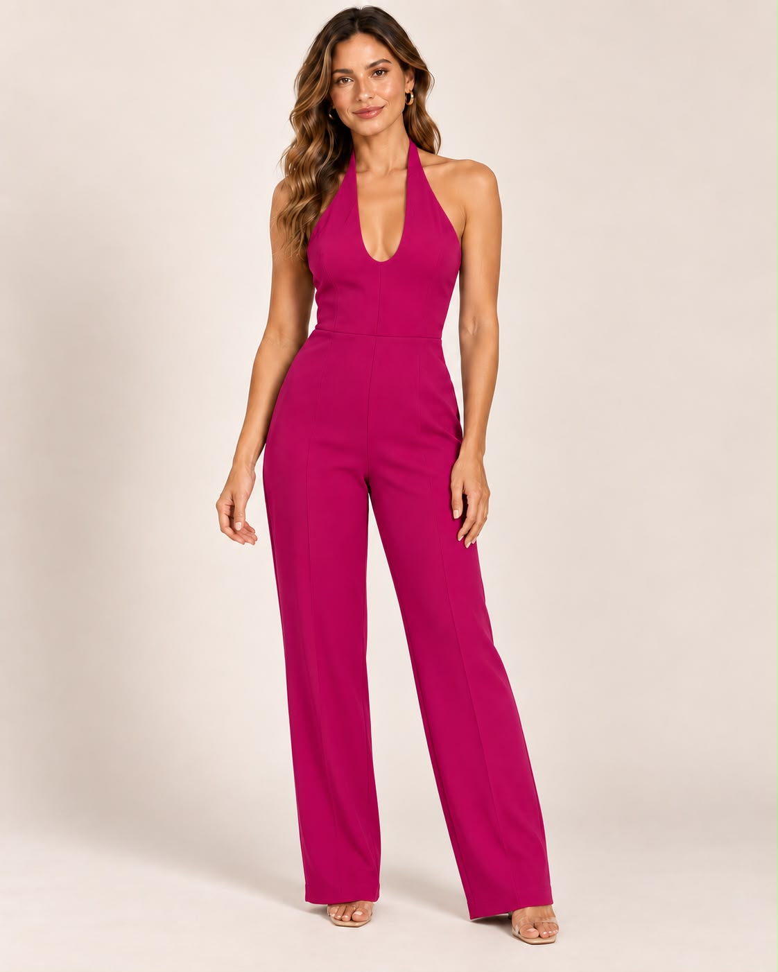 Ref. Valentina Halter Neck Wide Leg Jumpsuit