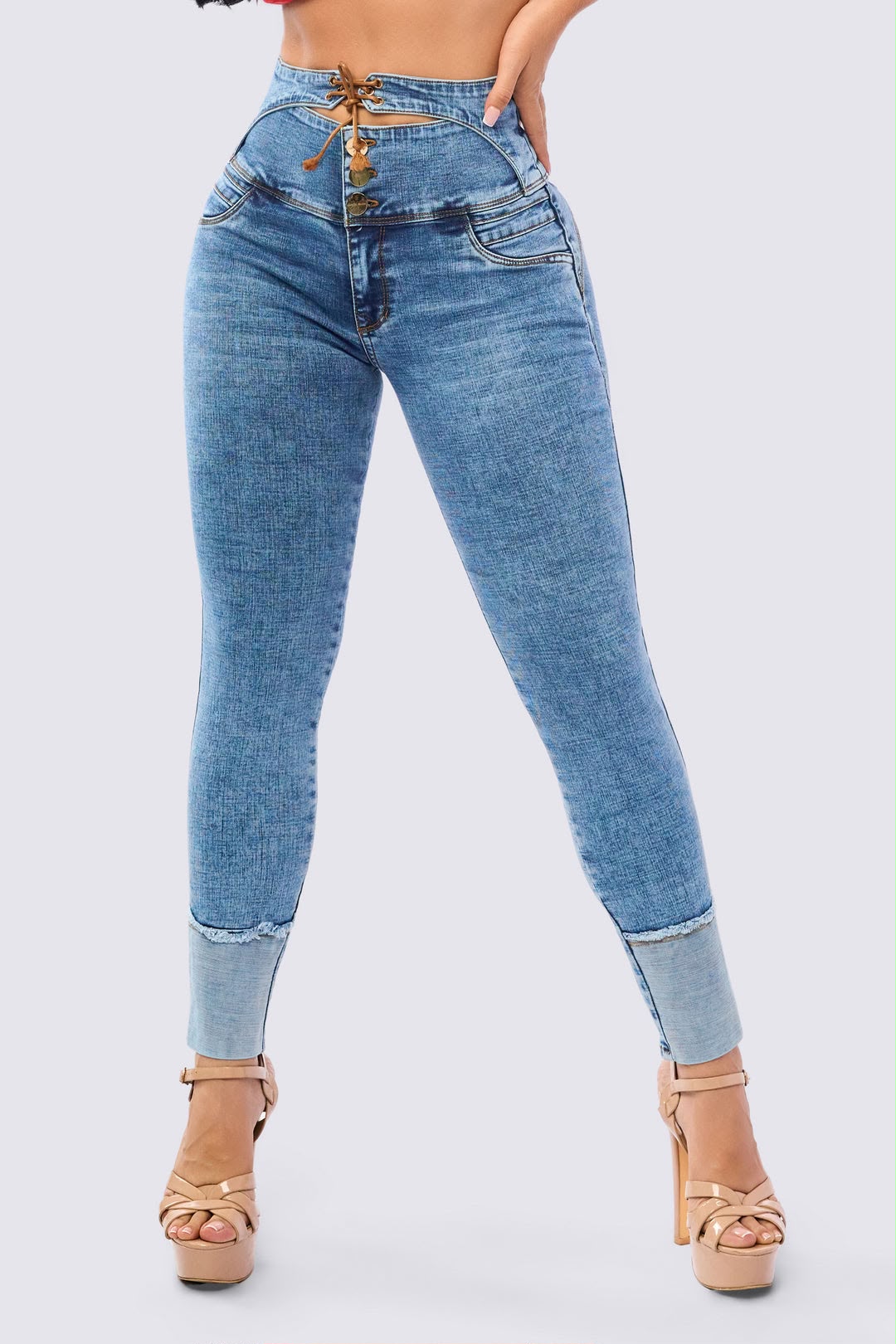 Colombian Ref. 7119 High Waist Skinny Jeans – Stretch Denim
