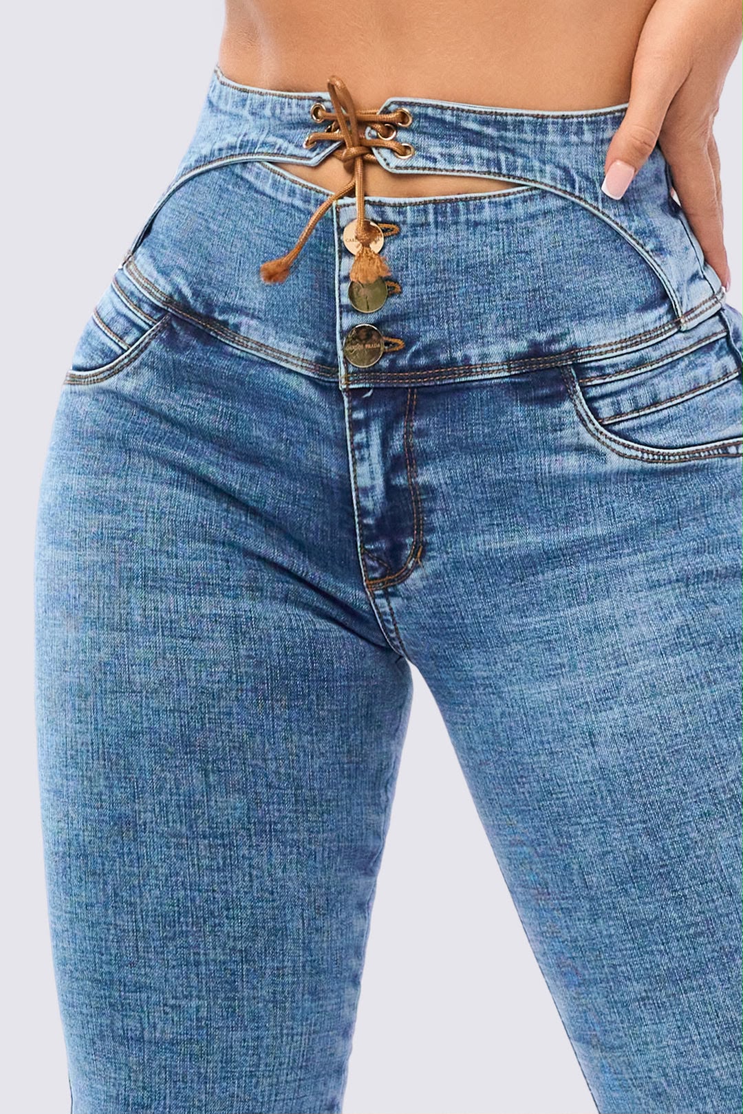 Colombian Ref. 7119 High Waist Skinny Jeans – Stretch Denim