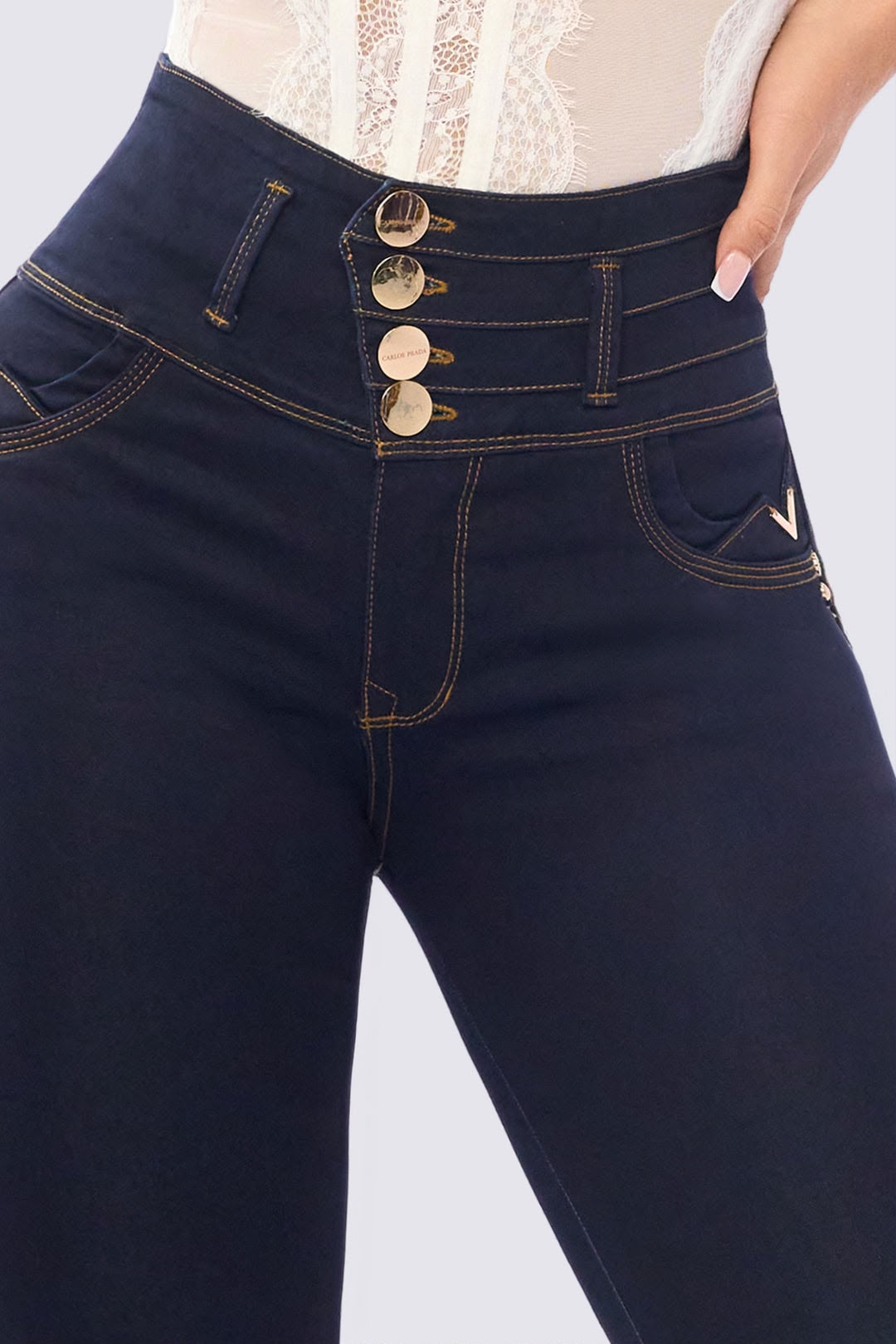 Colombian Ref. 7123 High Waist Skinny Jeans – Stretch Denim