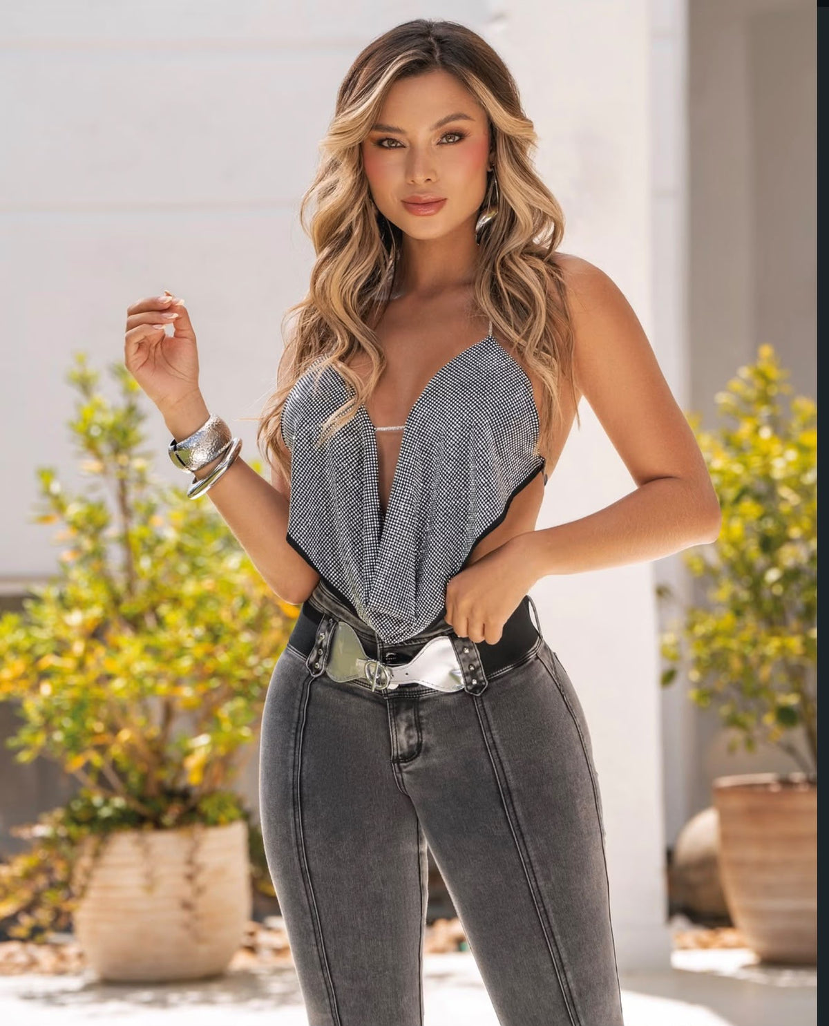 Colombian Ref. Laverne High Waist Flare Jeans – Stretch Denim