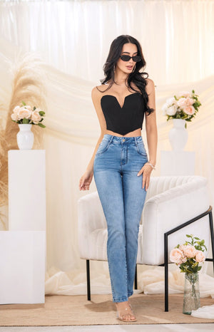 Colombian Straight Leg Jeans Ref. 1918 – High Waist