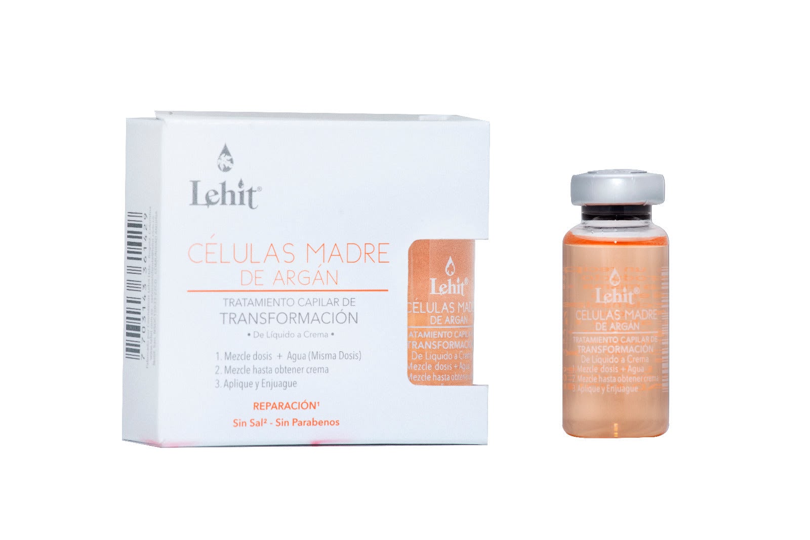 Lehit Hair Transformation Treatment – Liquid to Cream | Hyaluronic Acid or Argan Stem Cells |3 Ampoules x 15 ml