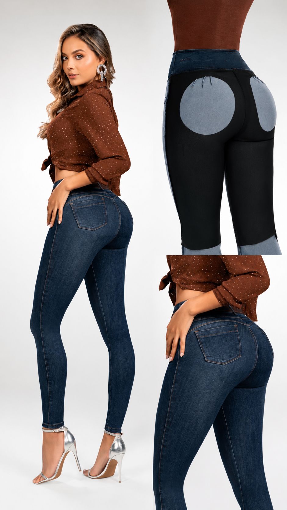 Ref 1750 Colombian Skinny High Waist Jeans Ultra Stretch Push Up