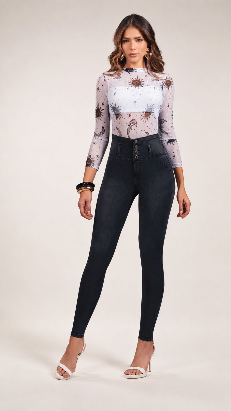 Ref 1749 Colombian Skinny High Waist Jeans  Ultra Stretch Push Up