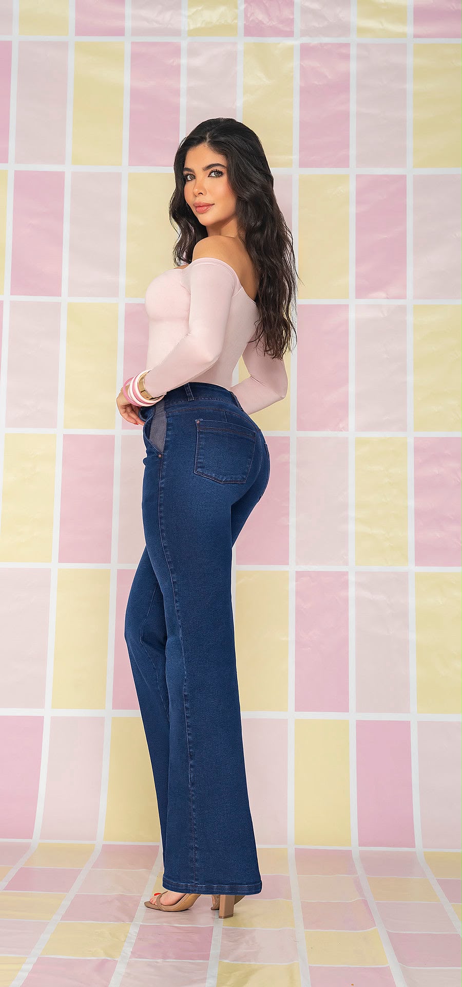 Colombian Ref. 1869 High Waist Palazzo Jeans Denim Comfort