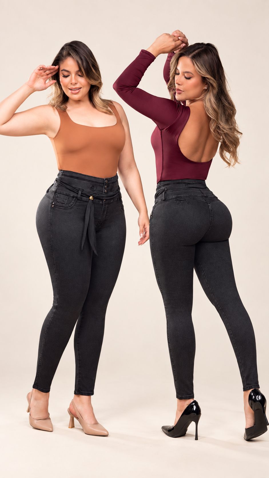 Colombian Ref. 25176 High Waist Skinny Jeans Power Super Stretch