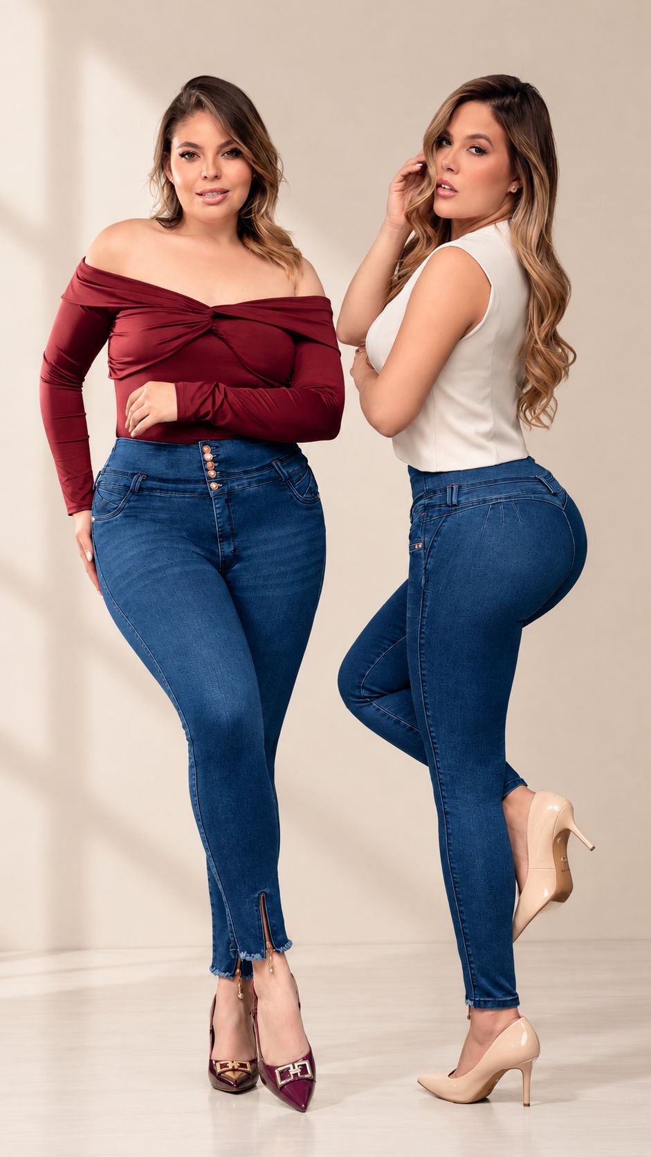 Colombian Ref. 25155 High Waist Skinny Jeans Power Super Stretch