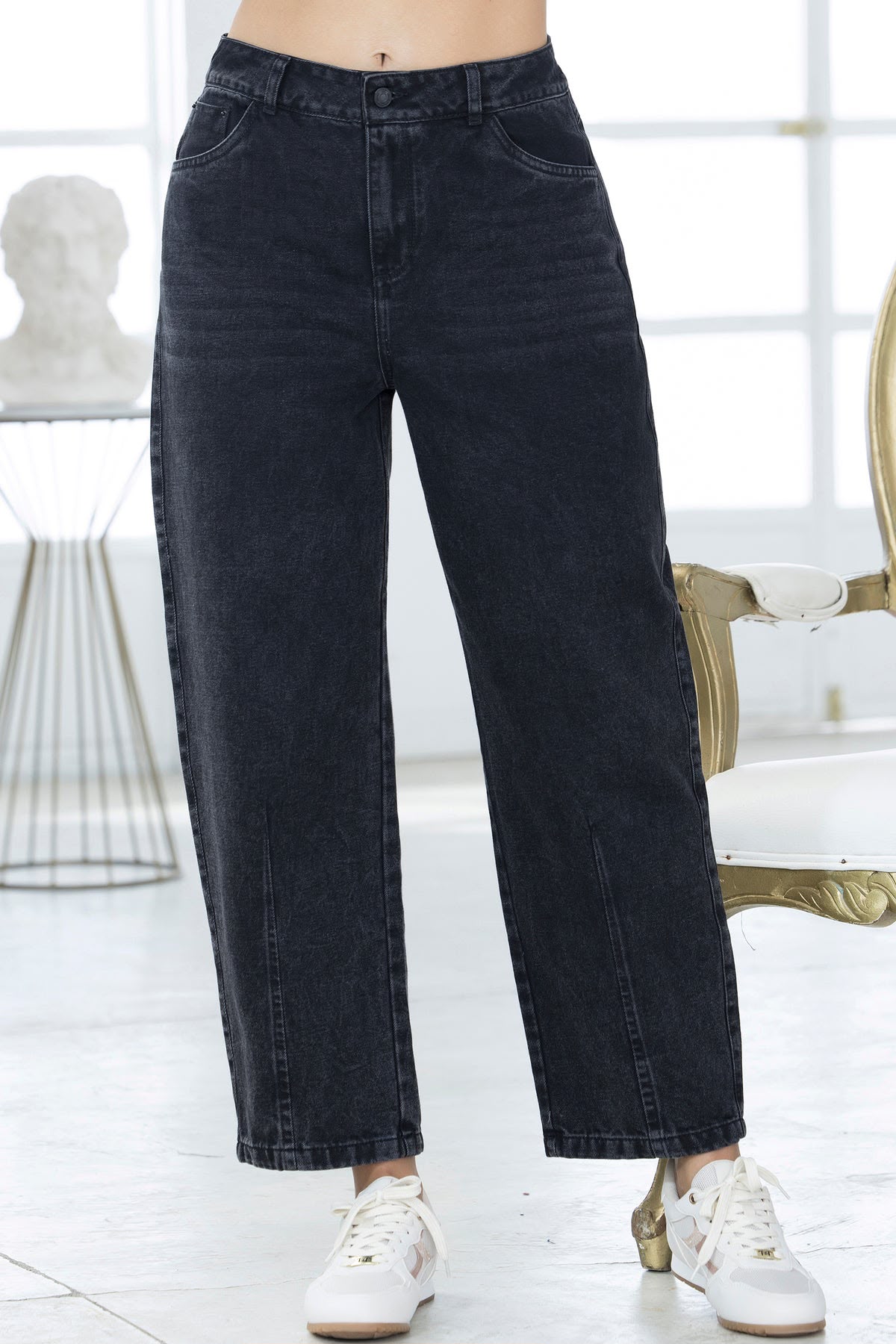 Colombian High Waist Barrel Jeans – Rigid Denim