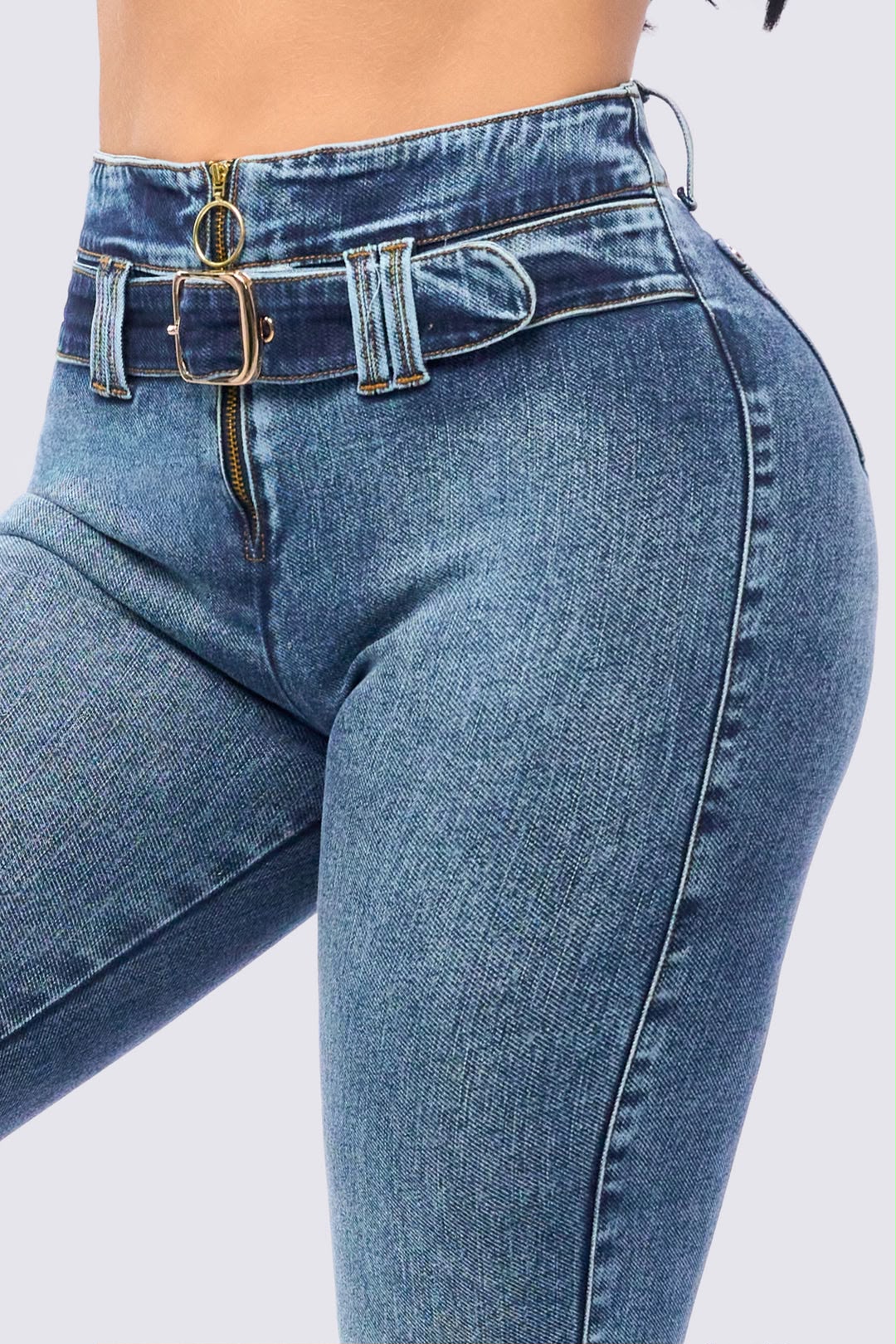 Colombian Ref. 7065 High Waist Skinny Jeans – Stretch Denim