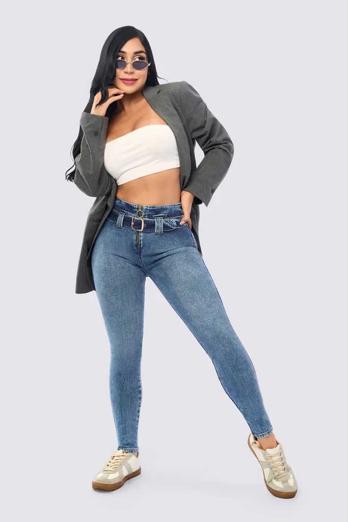 Colombian Ref. 7065 High Waist Skinny Jeans – Stretch Denim