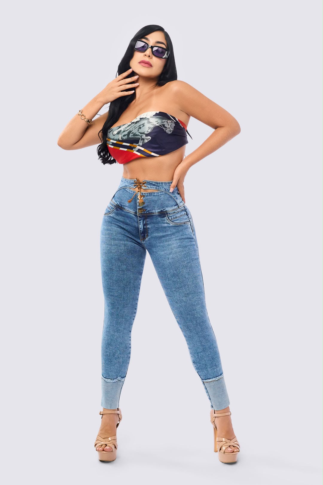 Colombian Ref. 7119 High Waist Skinny Jeans – Stretch Denim